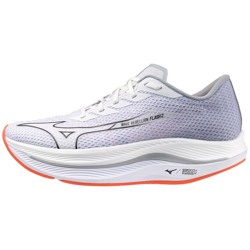 Mizuno WAVE Rebellion Flash 2 Wit Zwart Paars | YKGB5381