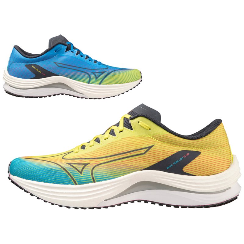 Mizuno WAVE Rebellion Flash Geel Groen Rood | IMWY3170