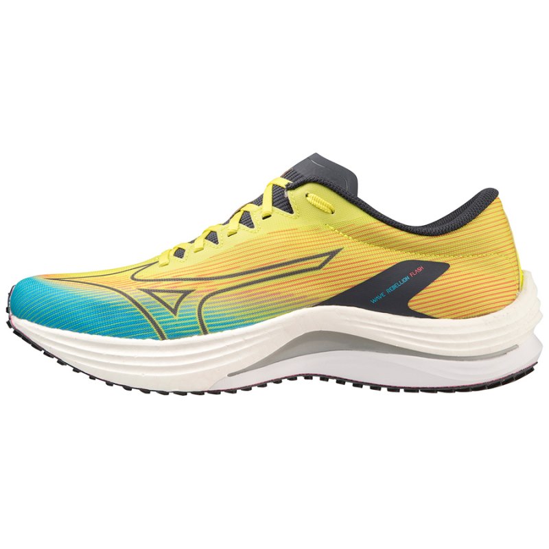 Mizuno WAVE Rebellion Flash Geel Groen Rood | IMWY3170