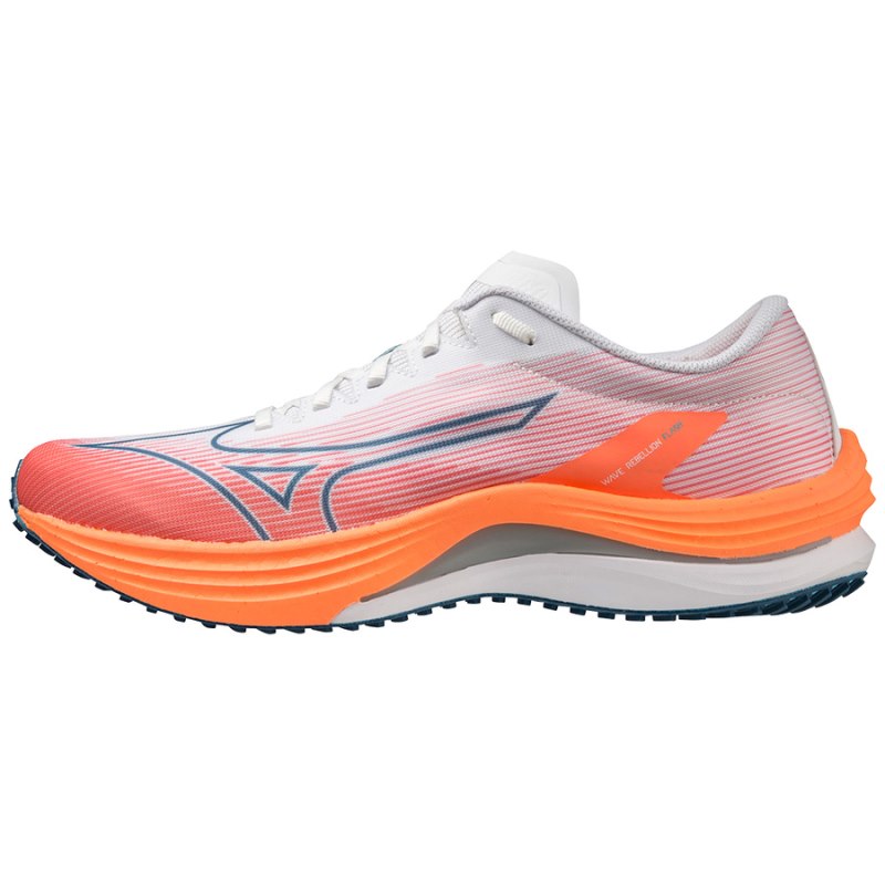 Mizuno WAVE Rebellion Flash Wit Zilver Lichtoranje | ZAYZ5531