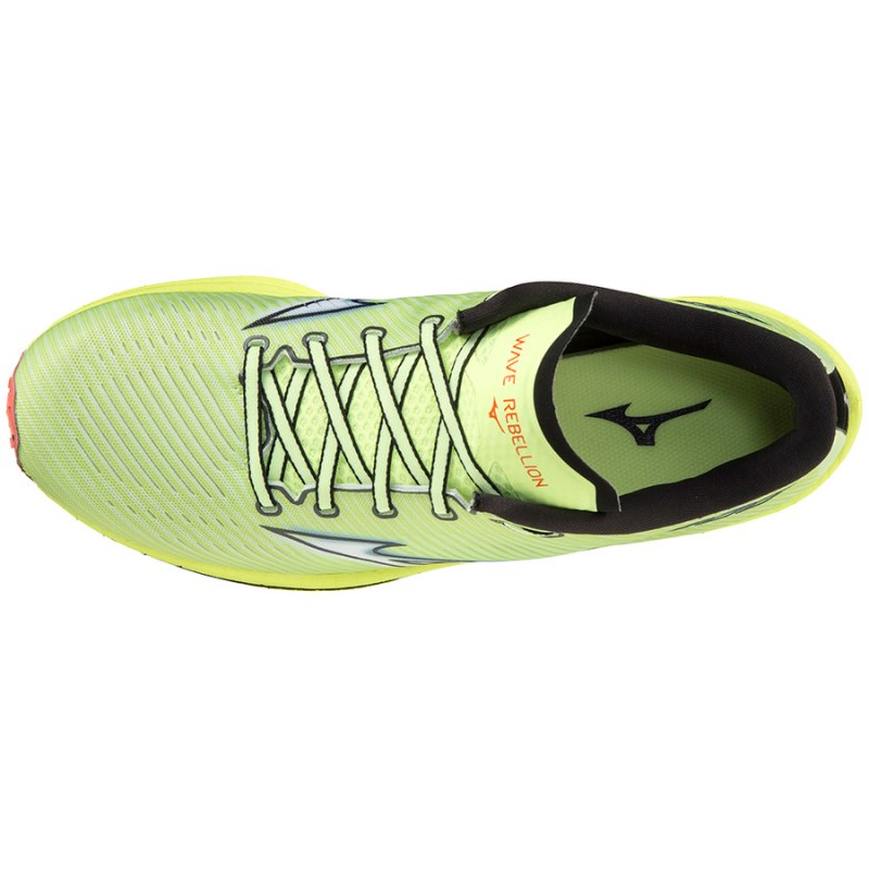 Mizuno WAVE Rebellion Groen Geel | NJLY1730