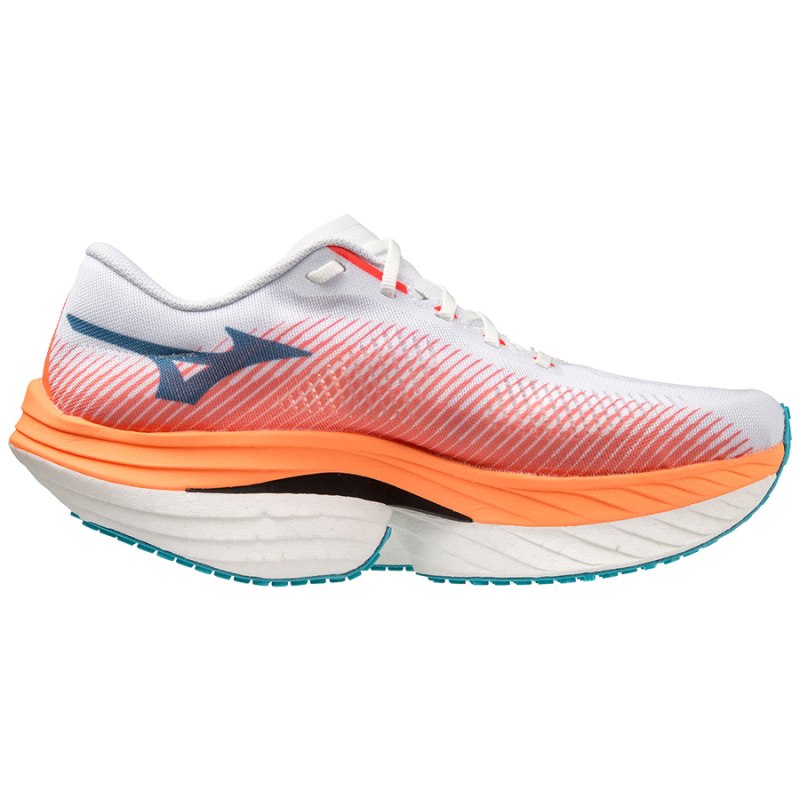 Mizuno WAVE Rebellion Pro Wit Zilver Rood | WHKE8878