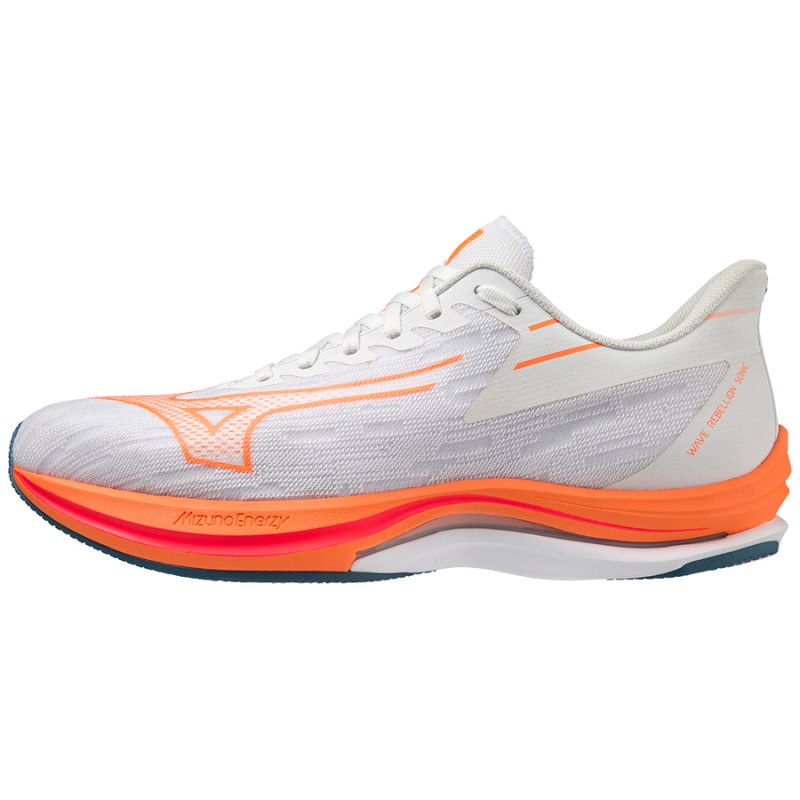 Mizuno WAVE Rebellion Sonic Wit Lichtoranje Blauw | IIQE8344