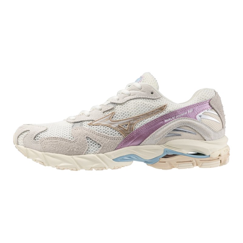 Mizuno WAVE Rider 10 Beige Paars Wit | DAVO5670