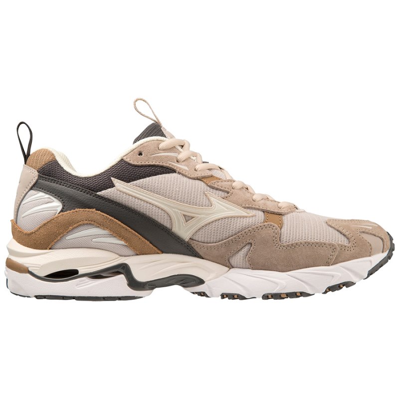 Mizuno WAVE Rider 10 Premium Zilver Wit Bruin | NTTB0686