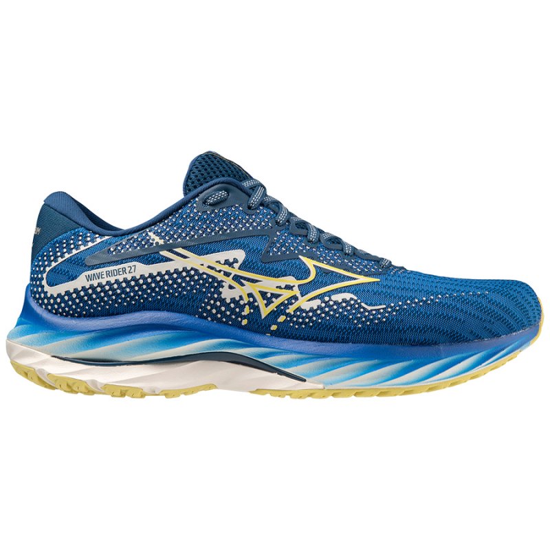 Mizuno WAVE Rider 27 Amsterdam Lichtblauw Geel | YJGE6029