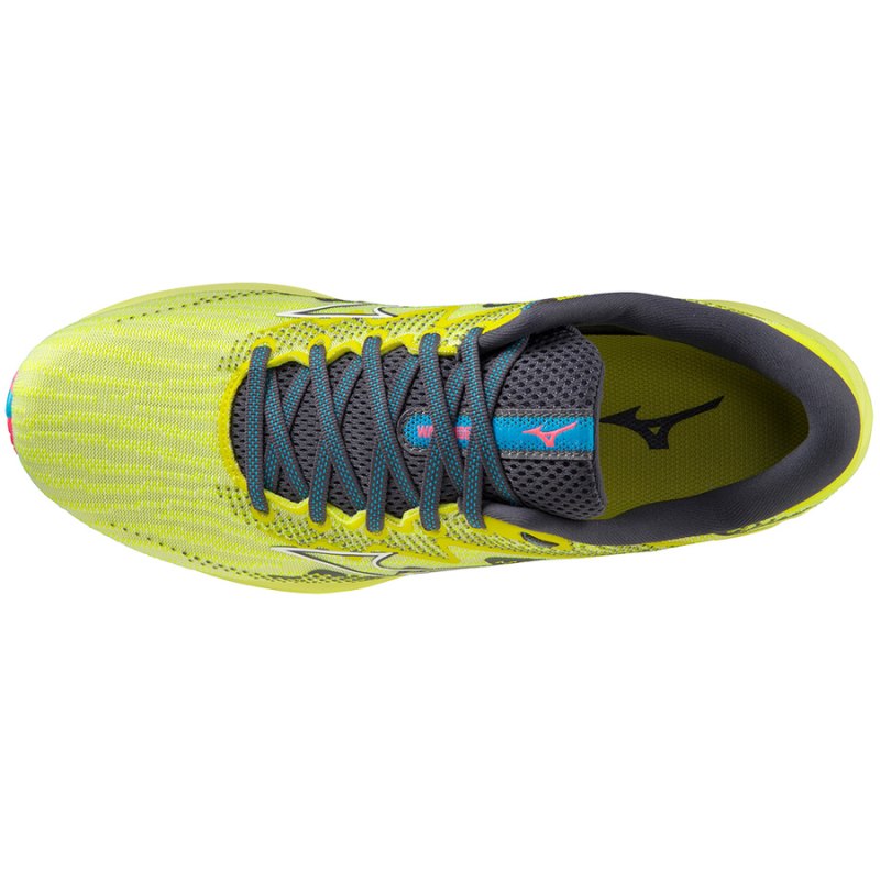 Mizuno WAVE Rider 27 Geel Wit Blauw | XCPO3633