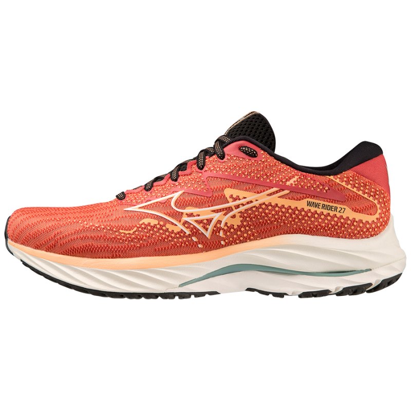 Mizuno WAVE Rider 27 Koraal Wit | GIFE0039