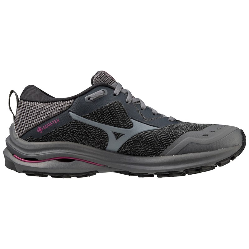 Mizuno WAVE Rider GTX Zwart Zilver Fuchsie | WFKN0361