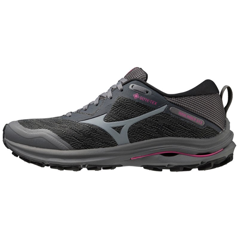 Mizuno WAVE Rider GTX Zwart Zilver Fuchsie | WFKN0361