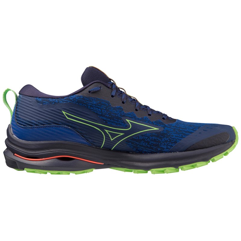 Mizuno WAVE Rider Tt Donkerblauw Groen Rood | MAMO4643