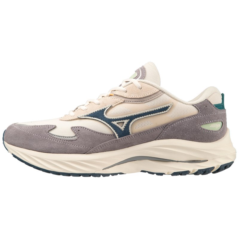 Mizuno WAVE Rider β Beige Donkerblauw Zilver | GWWA5087