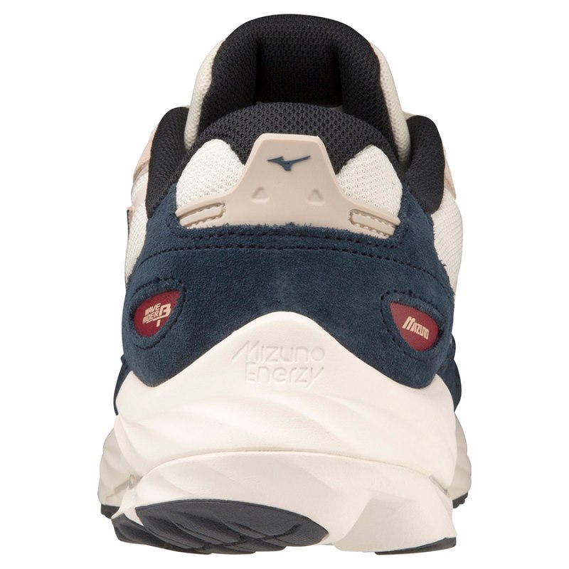 Mizuno WAVE Rider β Wit Beige Donkerblauw | AOZF5833