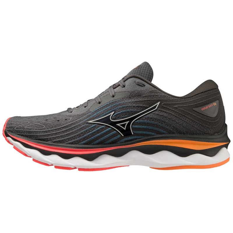 Mizuno WAVE Sky 6 Zwart Rood | DIEW7274