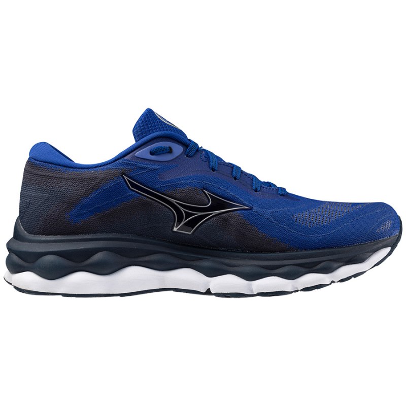 Mizuno WAVE Sky 7 Blauw Wit Zwart | MWMZ6648