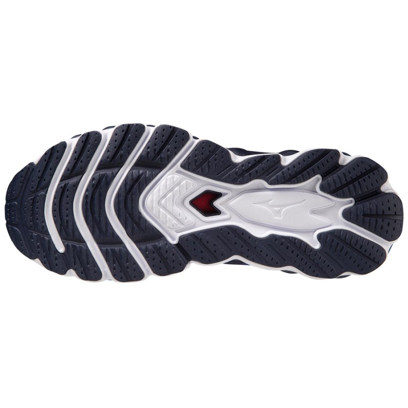 Mizuno WAVE Sky 7 Donkerblauw Zilver Oranje | EZVE0580