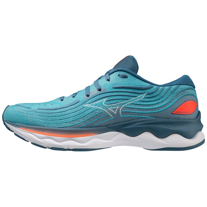 Mizuno WAVE Skyrise 4 Blauw Wit Koraal | GMKI7980