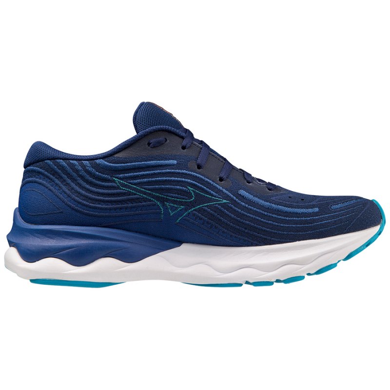 Mizuno WAVE Skyrise 4 Donkerblauw Turquoise Oranje | OBDL2434