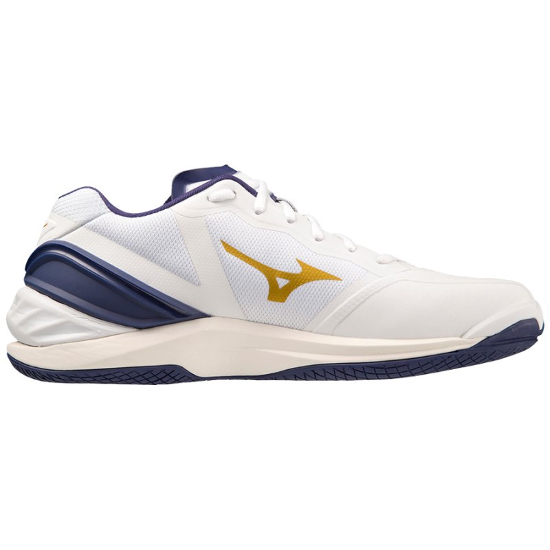 Mizuno WAVE Stealth Neo Wit Blauw Goud | PARD5606