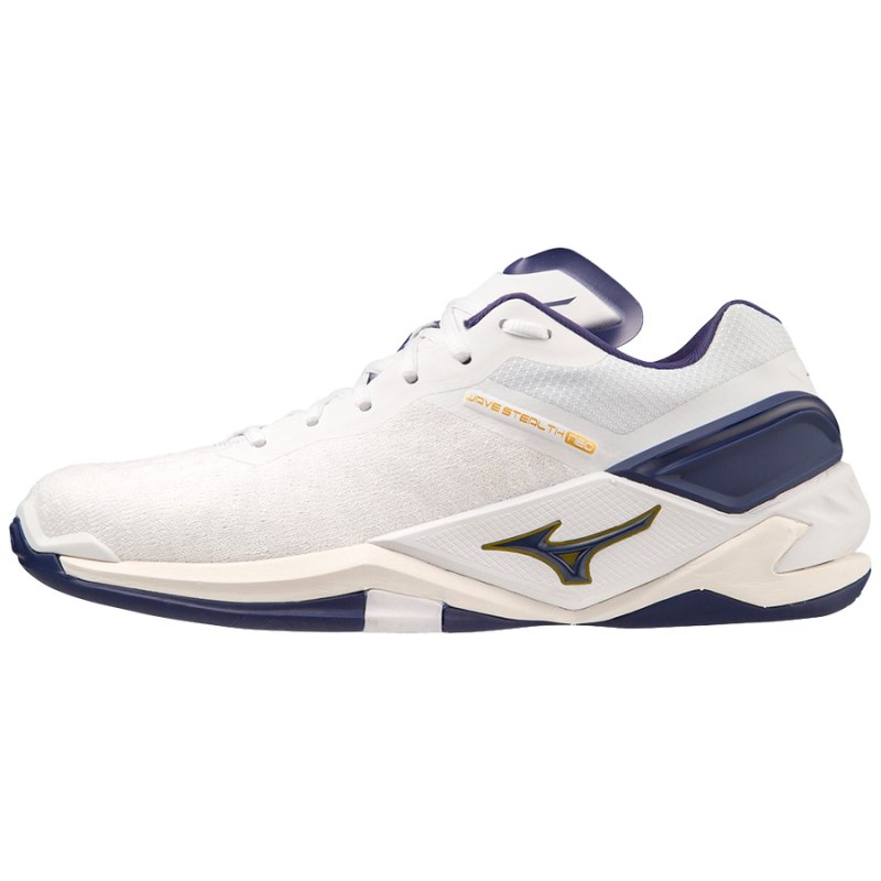 Mizuno WAVE Stealth Neo Wit Blauw Goud | PARD5606