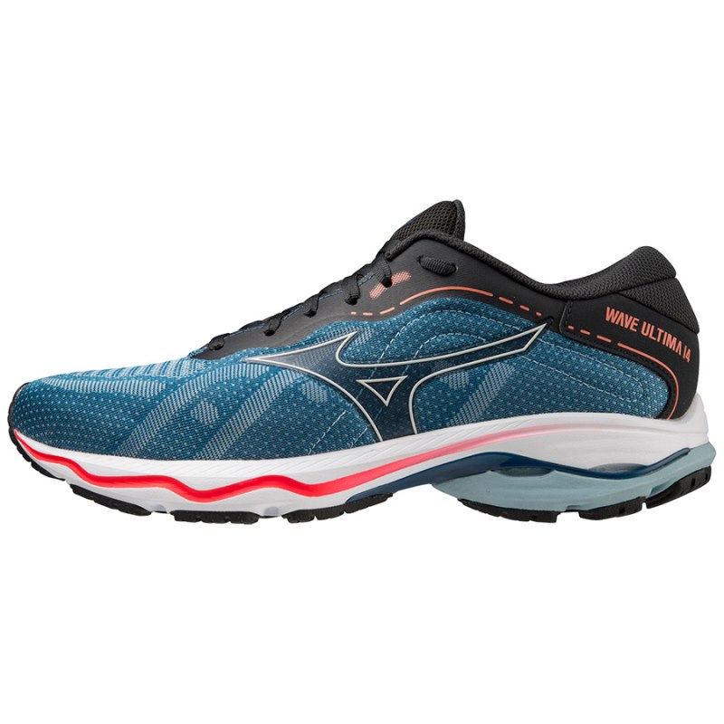 Mizuno WAVE Ultima 14 Blauw Zwart Koraal | AAIU7643