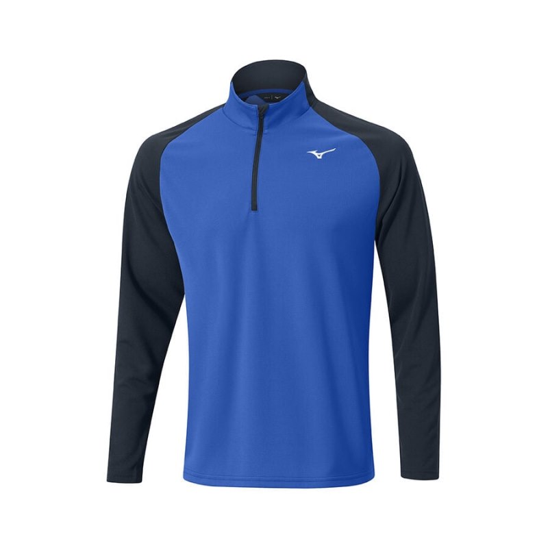 Mizuno Winter Breeze Bloc 1/4 Zip Blauw | AXHJ9568