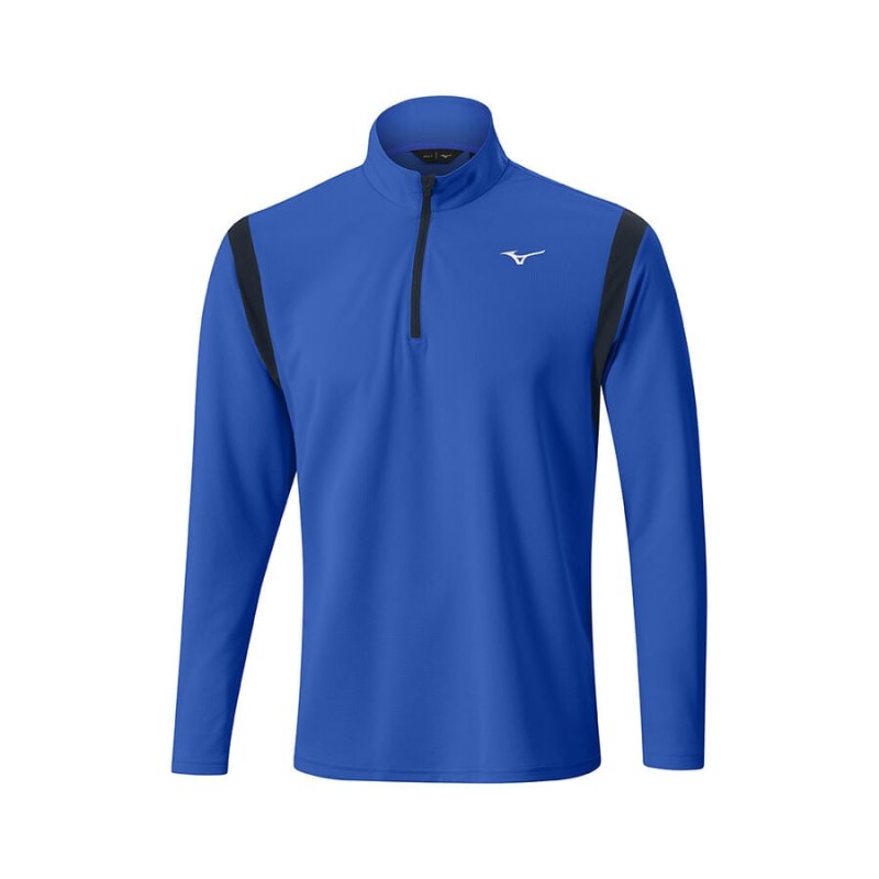 Mizuno Winter Breeze Elite 1/4 Zip Blauw | RHQP6292