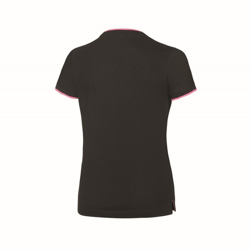 Mizuno Wom Tee Zwart | OYQA0507